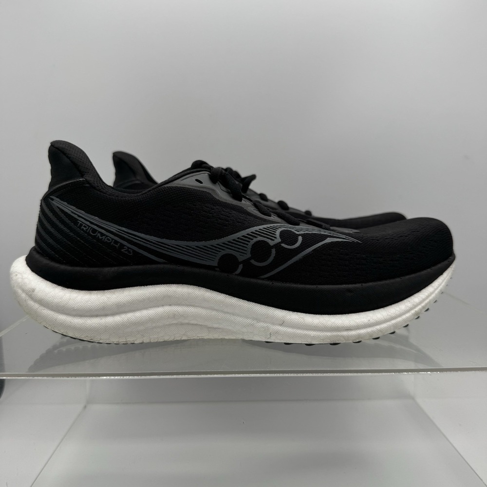 Saucony Triumph 23 Black White Running Shoes S11023-200 Women's Size 10 - Picture 2 of 12
